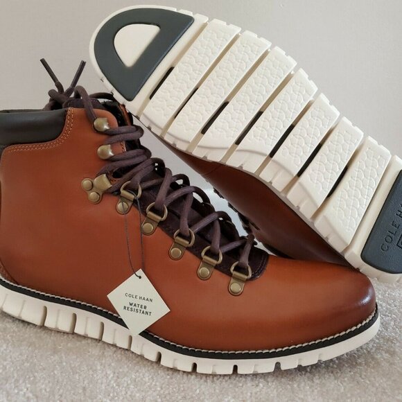 Cole Haan Men's Zerogrand Tan Hiker Waterproof Hiking Boot - Picture 3 of 10
